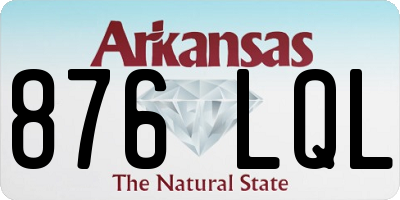 AR license plate 876LQL