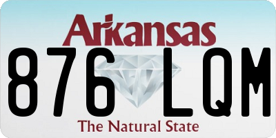 AR license plate 876LQM