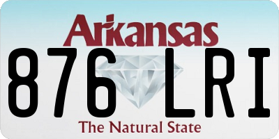 AR license plate 876LRI