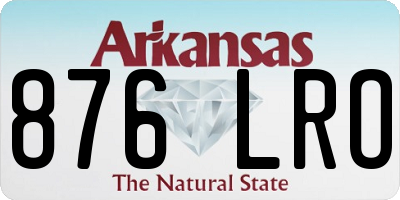 AR license plate 876LRO