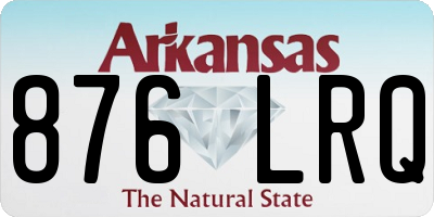 AR license plate 876LRQ
