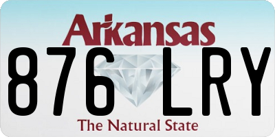 AR license plate 876LRY