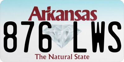 AR license plate 876LWS