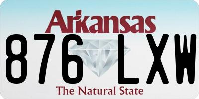 AR license plate 876LXW