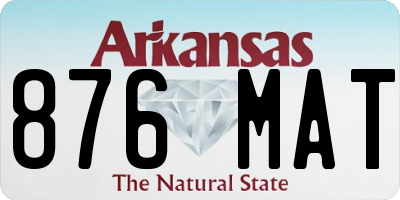 AR license plate 876MAT