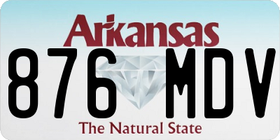 AR license plate 876MDV