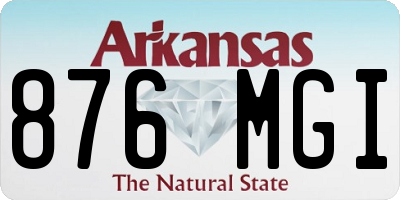 AR license plate 876MGI