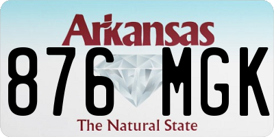 AR license plate 876MGK