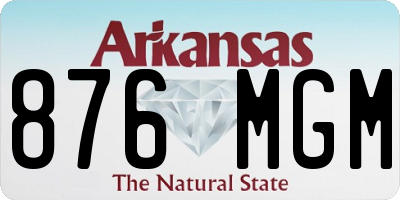 AR license plate 876MGM