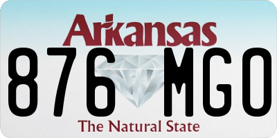AR license plate 876MGO