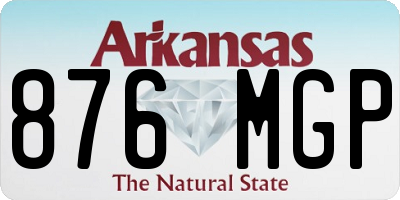 AR license plate 876MGP