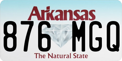 AR license plate 876MGQ