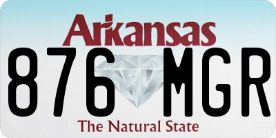 AR license plate 876MGR