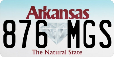 AR license plate 876MGS