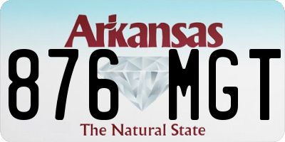 AR license plate 876MGT