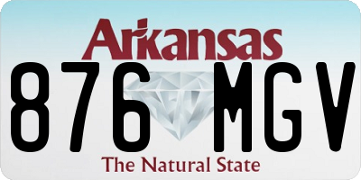 AR license plate 876MGV