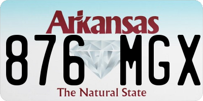 AR license plate 876MGX