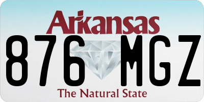 AR license plate 876MGZ