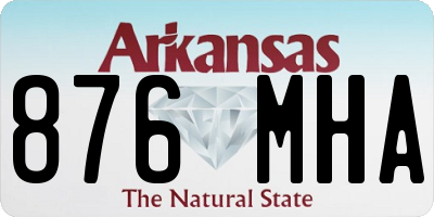 AR license plate 876MHA