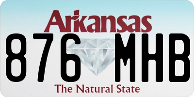 AR license plate 876MHB