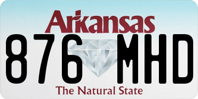 AR license plate 876MHD