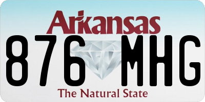 AR license plate 876MHG