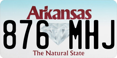AR license plate 876MHJ