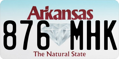 AR license plate 876MHK