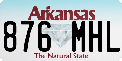 AR license plate 876MHL