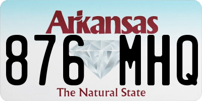 AR license plate 876MHQ