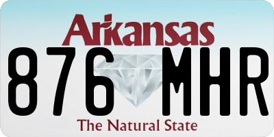 AR license plate 876MHR