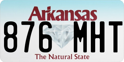 AR license plate 876MHT