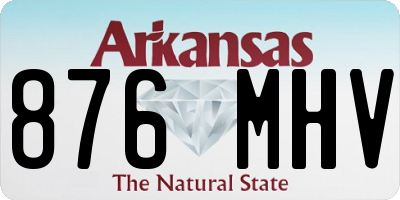 AR license plate 876MHV