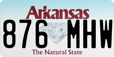 AR license plate 876MHW