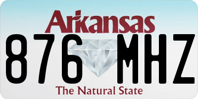 AR license plate 876MHZ