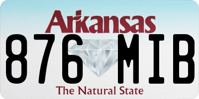 AR license plate 876MIB