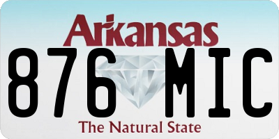 AR license plate 876MIC