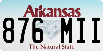 AR license plate 876MII