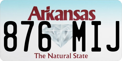 AR license plate 876MIJ