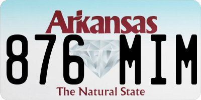 AR license plate 876MIM