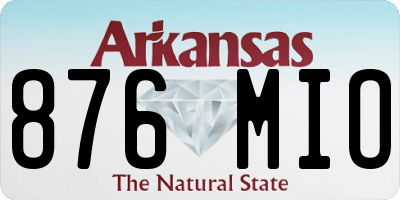 AR license plate 876MIO
