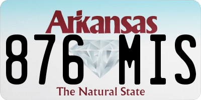 AR license plate 876MIS