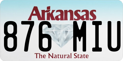 AR license plate 876MIU