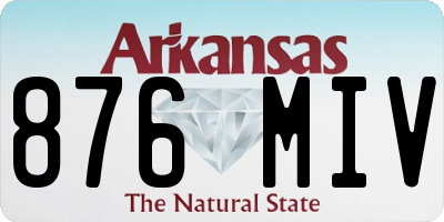 AR license plate 876MIV