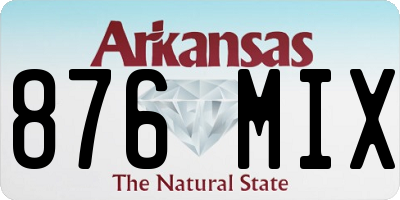 AR license plate 876MIX