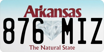 AR license plate 876MIZ
