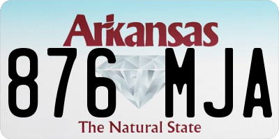 AR license plate 876MJA