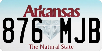 AR license plate 876MJB