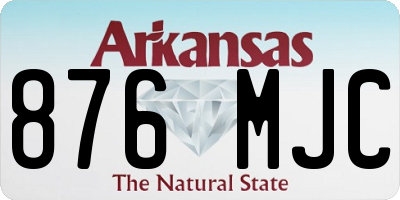 AR license plate 876MJC