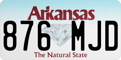AR license plate 876MJD